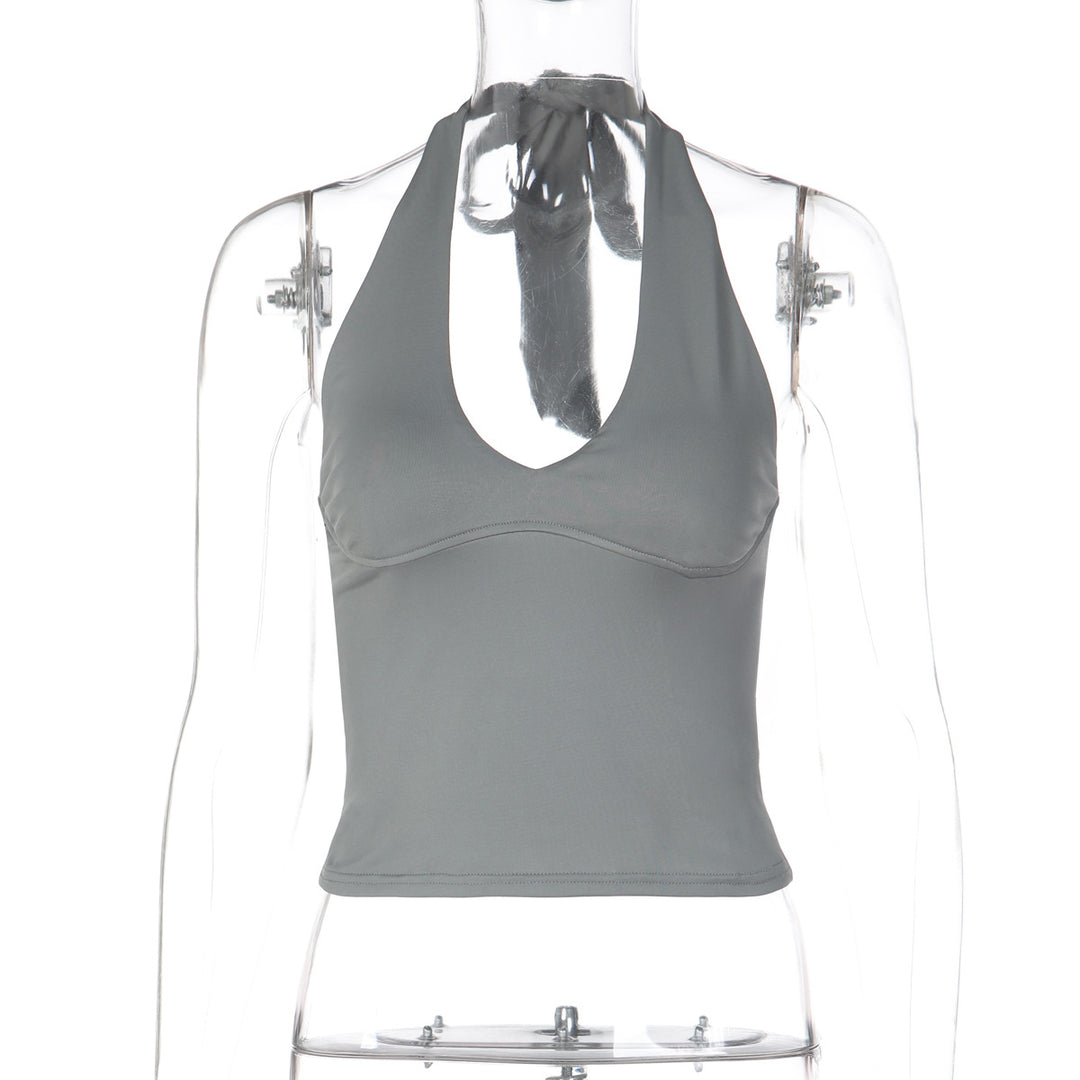 Damen Halterneck Crop-Top Echo Archiv