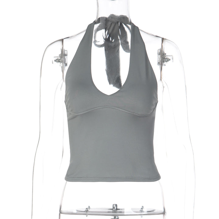 Damen Halterneck Crop-Top Echo Archiv