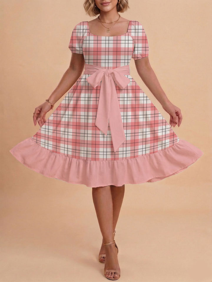Damen Verspieltes Maxikleid mit Bärenmuster und taillierbarem Band Echo Archiv