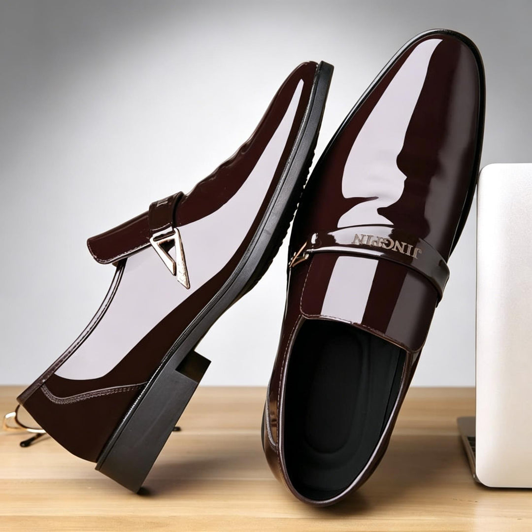 Herren Elegante Schnürschuhe mit Hochglanz Echoarchiv