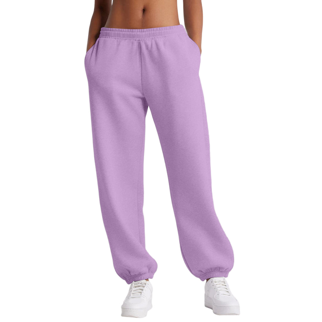Damen schmale High‑Waist Sweat-Jogginghose mit hohem Komfortbund, verstellbarem Kordelzug und elastischen Knöchelbündchen – Avérine