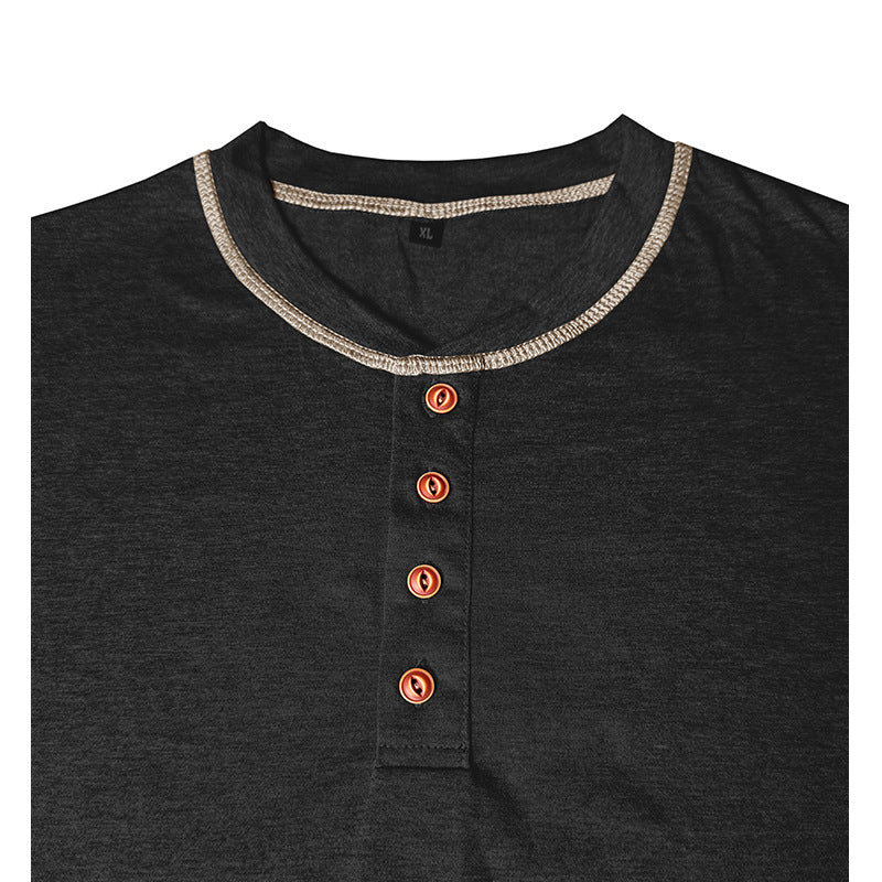 Herren Elegantes Langarmshirt mit Knopfleiste Echoarchiv
