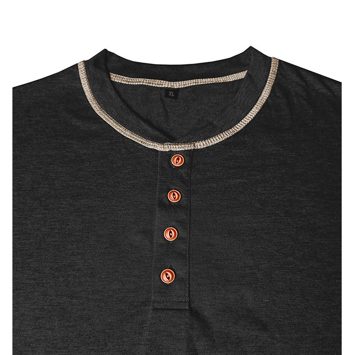 Herren Elegantes Langarmshirt mit Knopfleiste Echoarchiv
