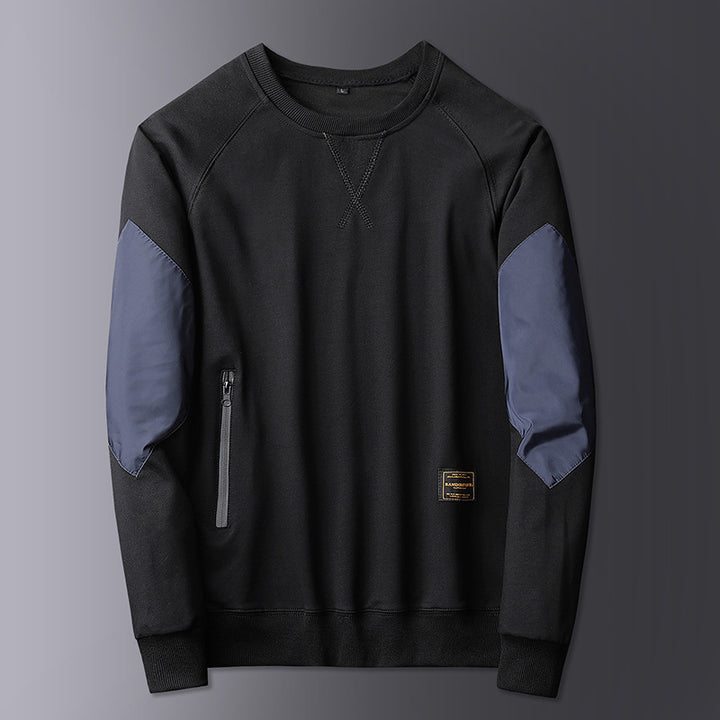 Herren Sportlicher Sweatshirt mit kontrastierenden Ärmeln Echoarchiv