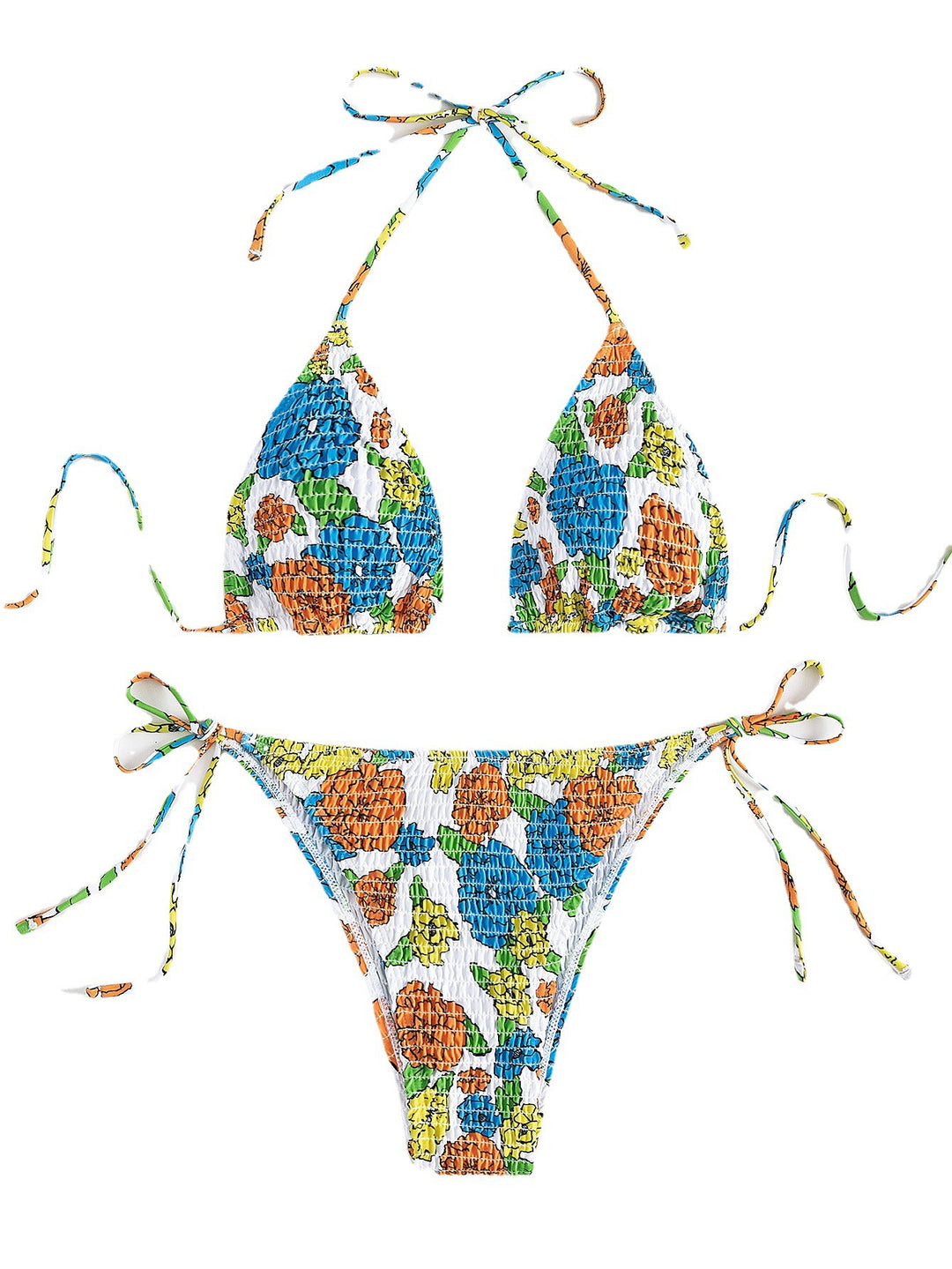 Damen Triangel-Bikini mit verspieltem Raff-Design Echo Archiv