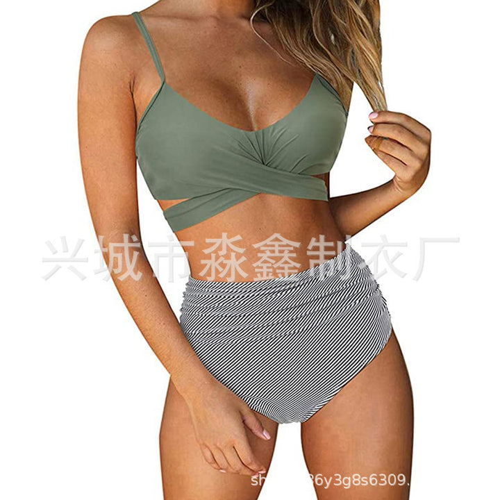 Damen Crop-Top Bikini-Set mit geflochtenem Design Echo Archiv