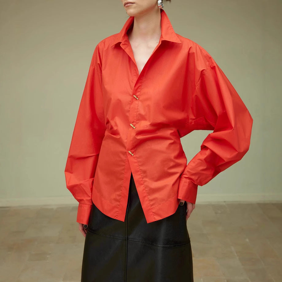 Damen Oversized Bluse mit ausgefallenem Schnitt Echoarchiv