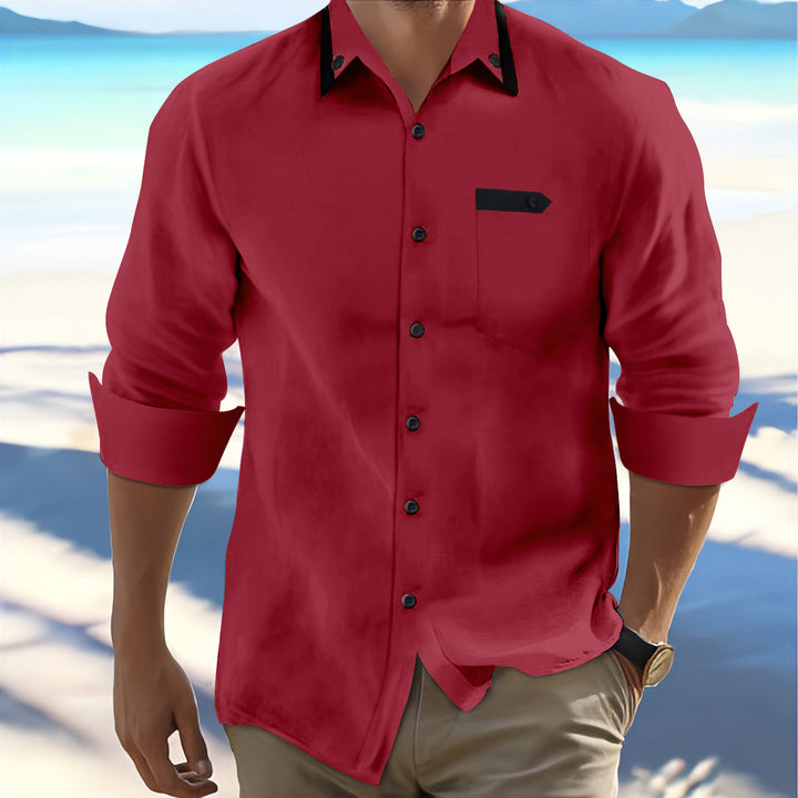 Herren Freizeit Button-Up Hemd Echoarchiv
