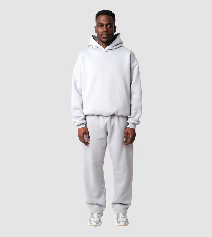 Unisex gemütliches Loungewear-Set mit hohem Rollkragen, relaxed-fit Sweatshirt und gerader Sweatpants – Auréline
