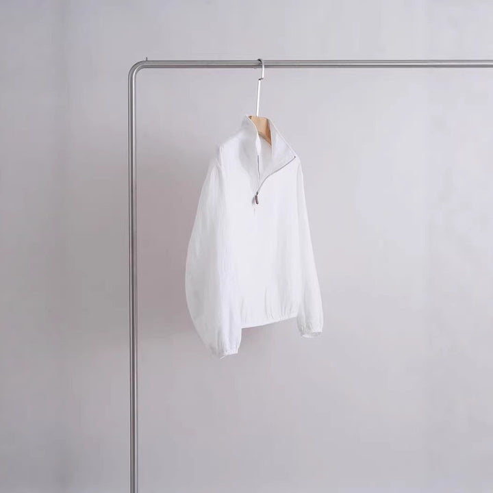 Unisex leichter Kurzzip-Anorak mit Stehkragen Echo Archiv