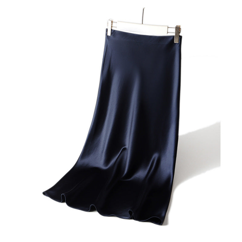 Damen Langer Satin-Maxirock im Bias-Cut mit taillenhoher Passform und fließender A‑Linie Echo Archiv