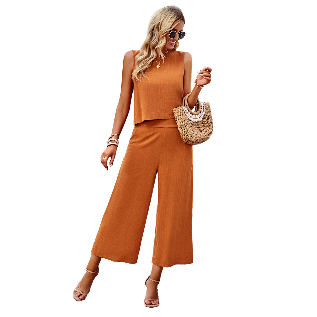 Damen Cropped Top und Palazzo-Hose Set Echo Archiv