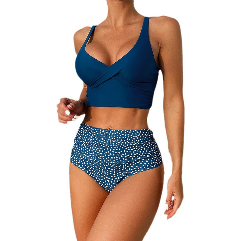 Damen Hochgeschlossener Bikini mit eleganter Raffung Echo Archiv
