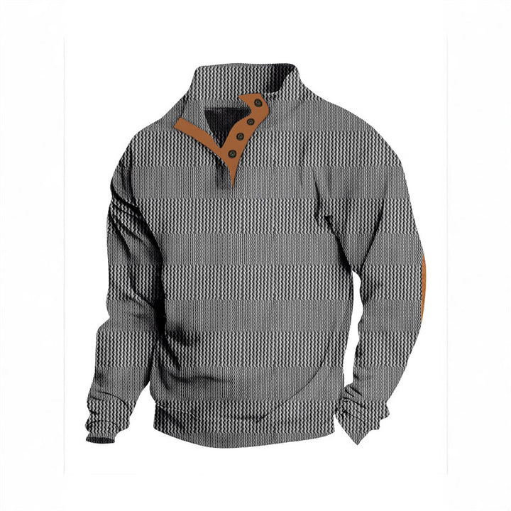 Herren modischer Pullover mit strukturiertem Kragen Echoarchiv