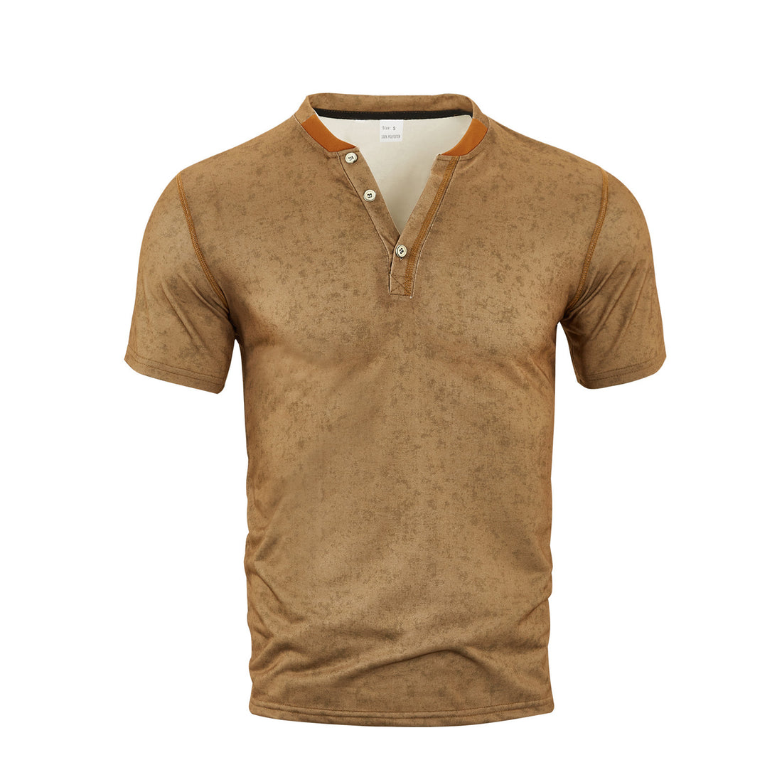 Herren Kurzarm-Polohemd mit stylischen Knöpfen und innovativem Kragen – Cavello
