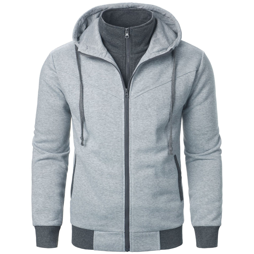 Herren Sportliche Kapuzenjacke mit Doppelschicht-Design und modernen Akzenten Echoarchiv
