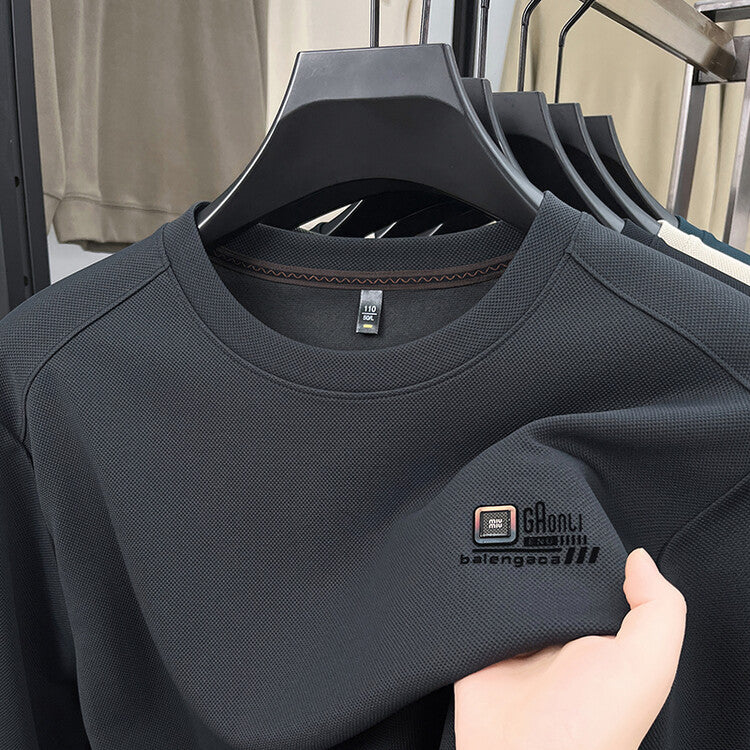 Herren langärmliges Sweatshirt mit strukturiertem Gewebe und stylischem Logo Echoarchiv