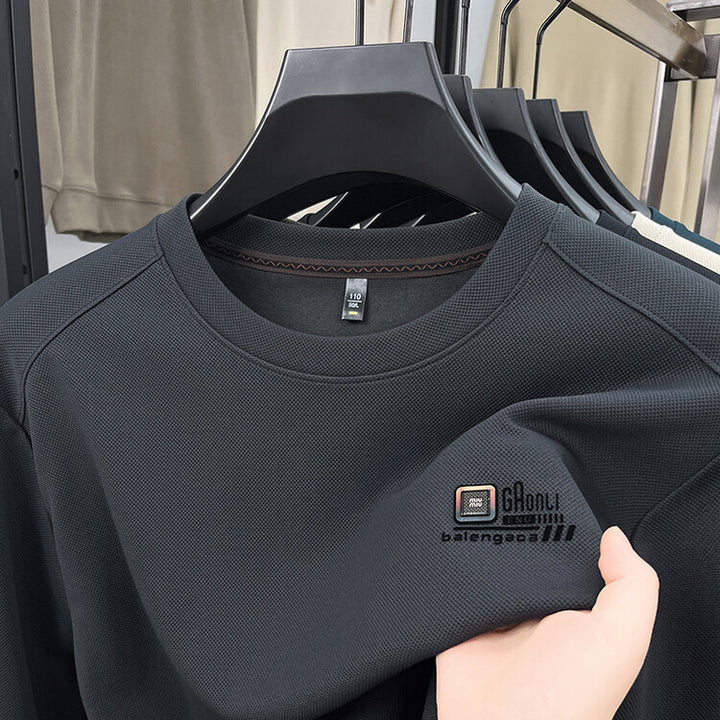 Herren langärmliges Sweatshirt mit strukturiertem Gewebe und stylischem Logo Echoarchiv