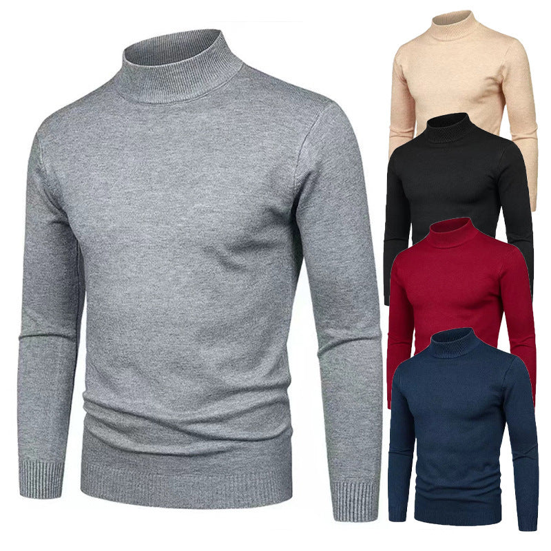 Herren Rollkragenpullover aus hochwertigem Strickmaterial mit feiner Textur Echoarchiv