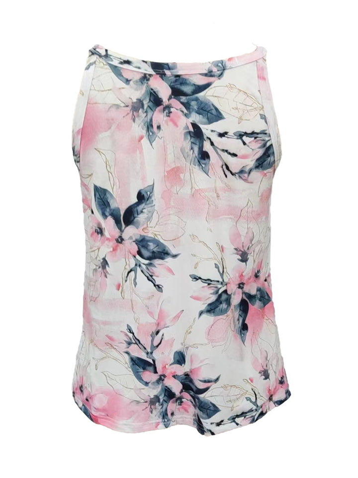 Damen Elegantes Trägertop mit Reißverschluss und floralem Muster Echo Archiv