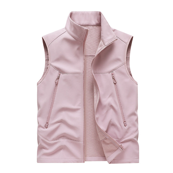 Herren Wasserabweisende Softshell-Weste mit Stehkragen, Reißverschlusstaschen & Atmungsaktivem Futter Echoarchiv