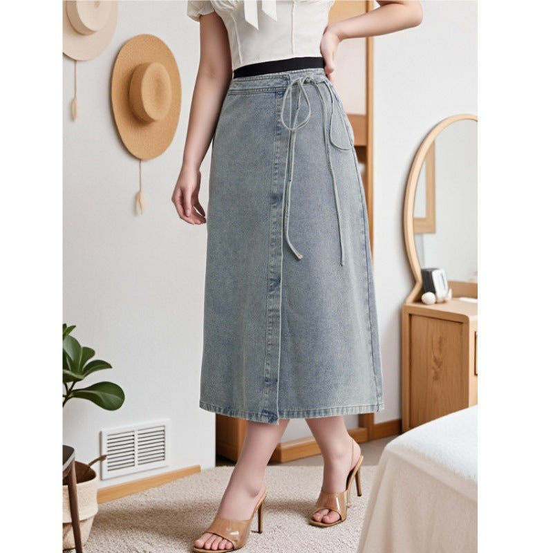 Damen Maxirock mit zeitlosem Wickeldesign und Gürteldetail Echo Archiv