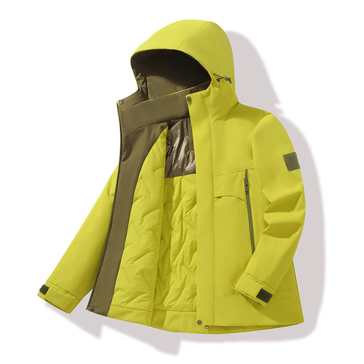 Unisex Isolierte Softshell-Parka mit abnehmbarer Kapuze und Thermofutter Echoarchiv