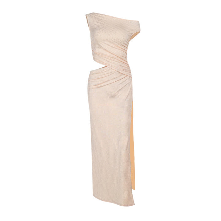 Damen Elegantes Wickelkleid mit asymmetrischem Design und transparentem Einschnitt Echo Archiv