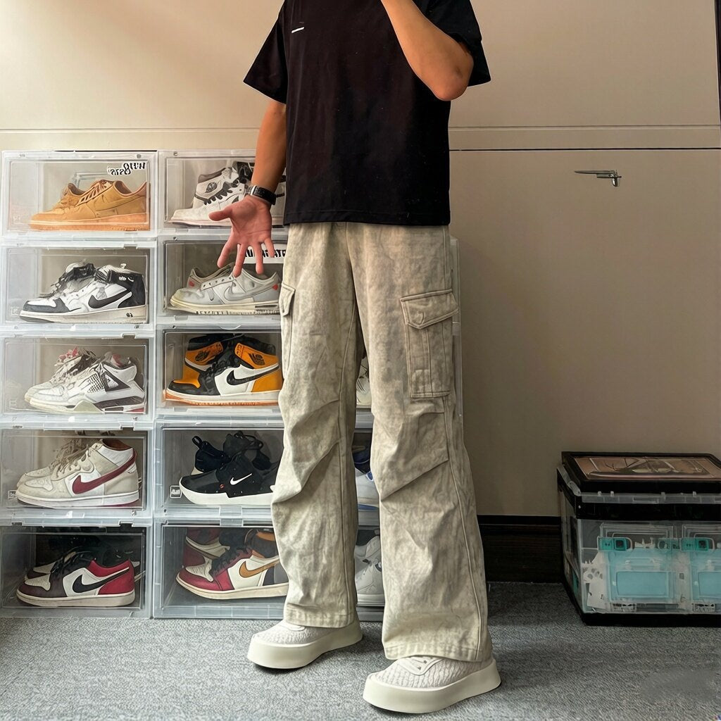 Herren Cargo-Hose mit multifunktionalen Seitentaschen Echoarchiv