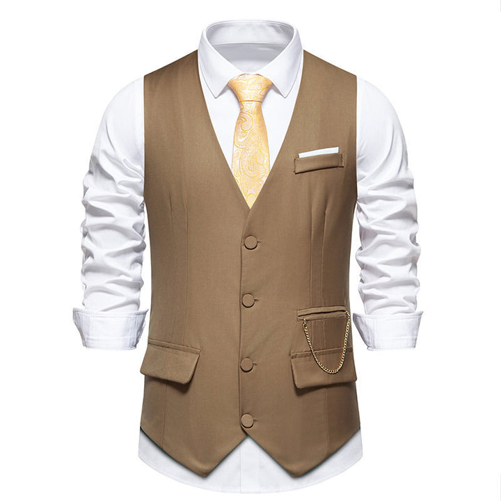 Herren elegante Anzugweste mit praktischen Taschen und modischem Design Echoarchiv