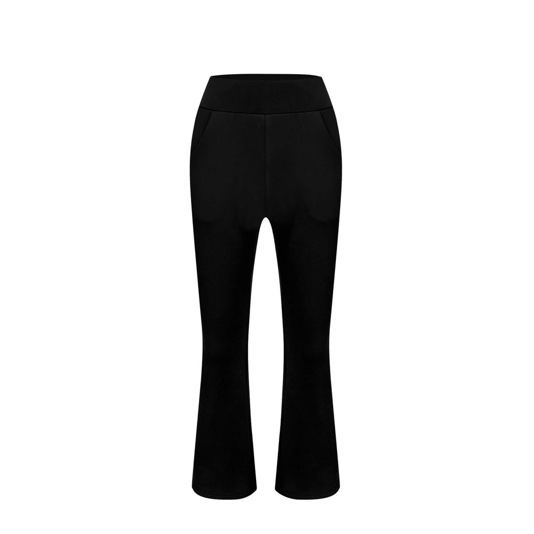 Damen Schlaghose aus Stretch‑Strick mit hohem Bund und Eingrifftaschen Echoarchiv