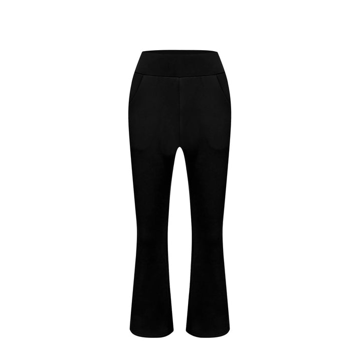 Damen Schlaghose aus Stretch‑Strick mit hohem Bund und Eingrifftaschen Echoarchiv