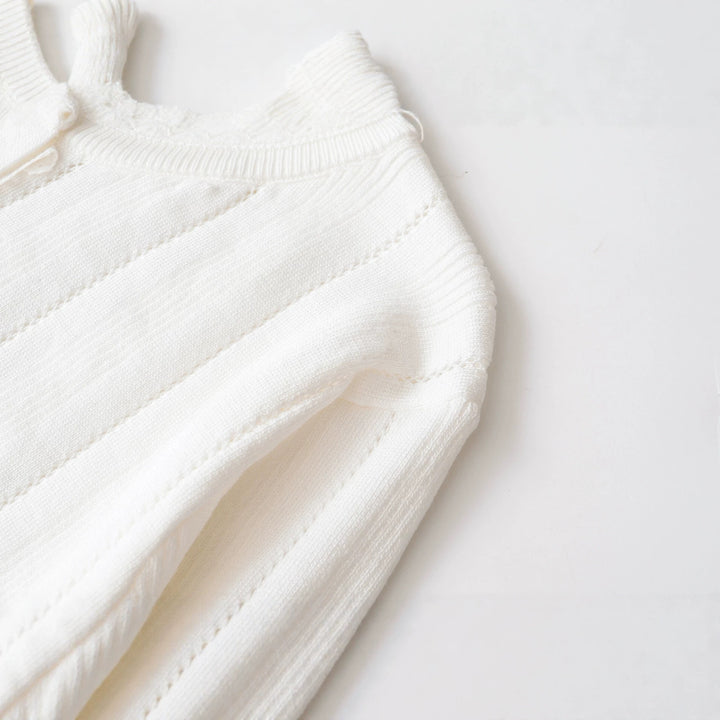 Damen Cropped Feinstrick-Cardigan mit Lochstreifen, Rundhals und Zierknopfleiste Echoarchiv