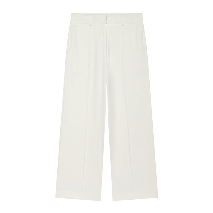 Damen Hochtaillierte weite Culotte-Hose mit Bügelfalte und Bundfalten Echo Archiv