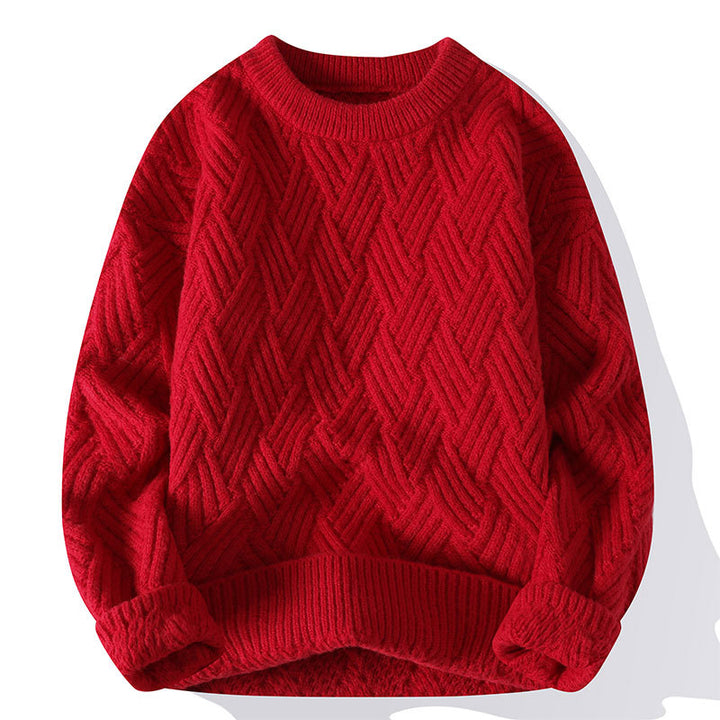 Damen nan grobgestrickter Oversize-Pullover mit Zopfmuster und elastischem Rippbund Echo Archiv