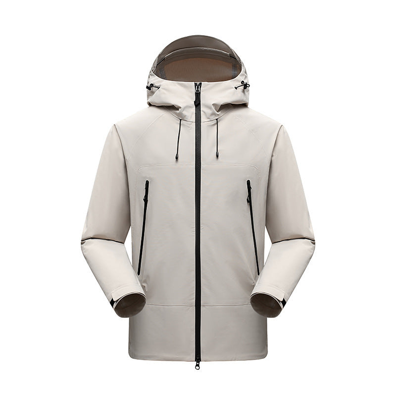 Herren Minimalistische technische dreilagige Softshelljacke mit versiegelten Nähten und wasserdichtem Frontreißverschluss Echo Archiv