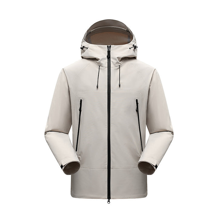 Herren Minimalistische technische dreilagige Softshelljacke mit versiegelten Nähten und wasserdichtem Frontreißverschluss Echo Archiv