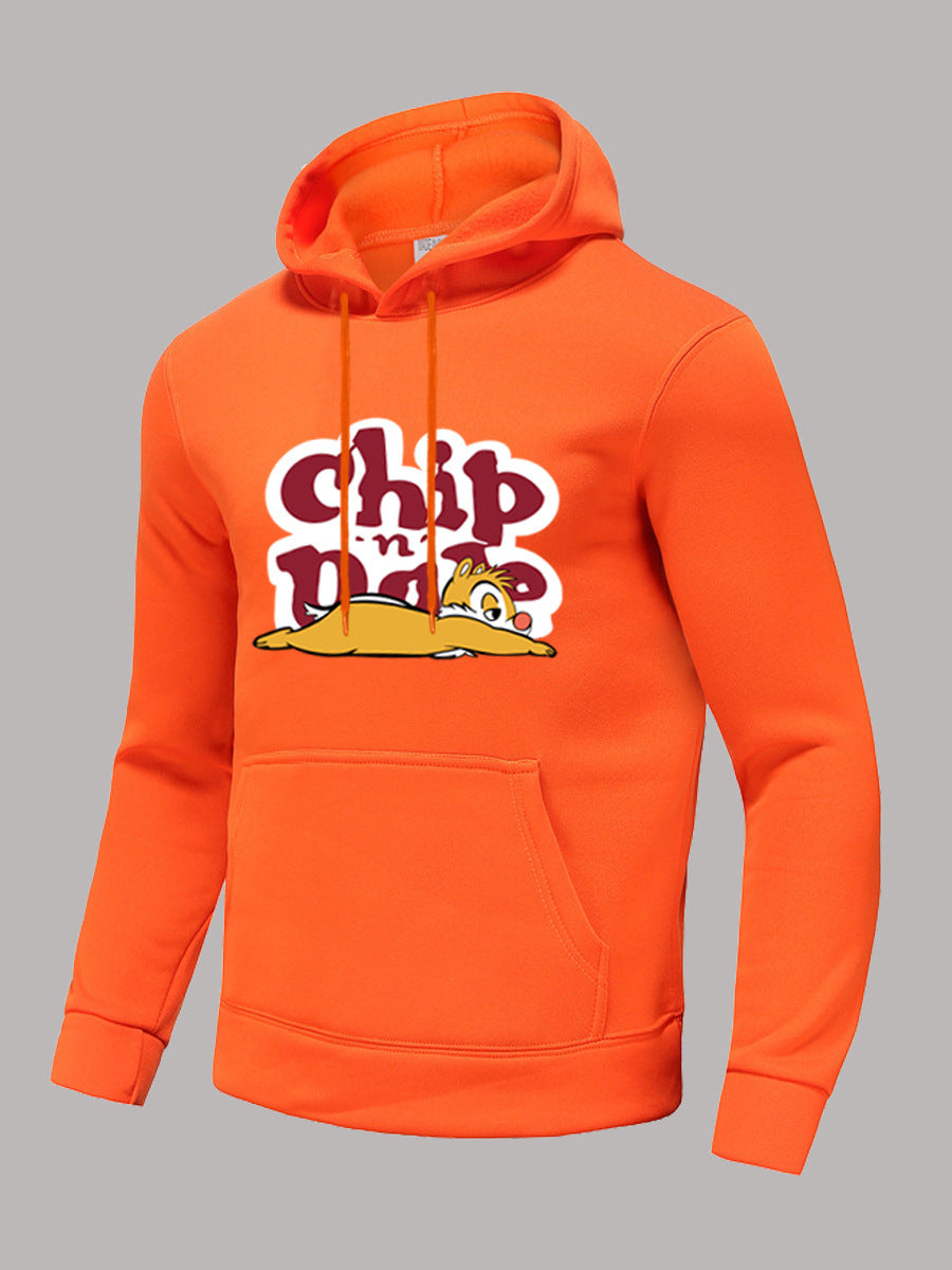 Herren Freizeit Hoodie mit auffälligem Cartoon-Motiv Echoarchiv