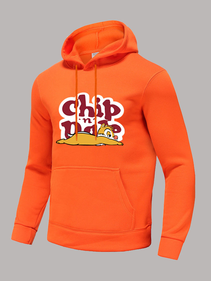 Herren Freizeit Hoodie mit auffälligem Cartoon-Motiv Echoarchiv