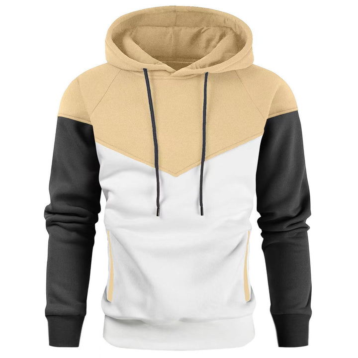 Herren sportlicher Kapuzenpullover mit modischem Farbblockdesign und praktischen Taschen Echoarchiv