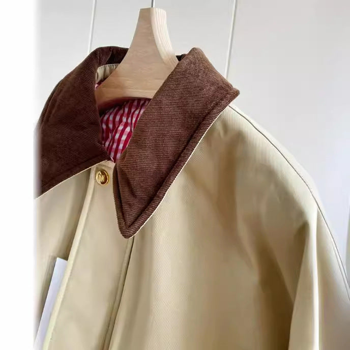 Damen Stylische Übergangsjacke mit kontrastierenden Ellbogenpatches Echoarchiv