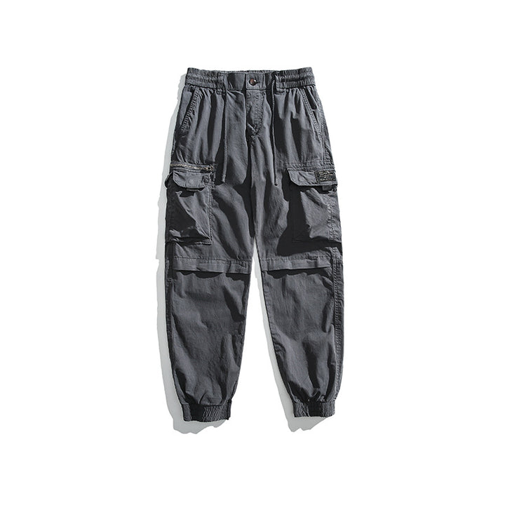 Herren Multifunktionale Cargo-Jogginghose mit Tunnelzugbund, Kniepaneelen und Mehrfachtaschen Echo Archiv
