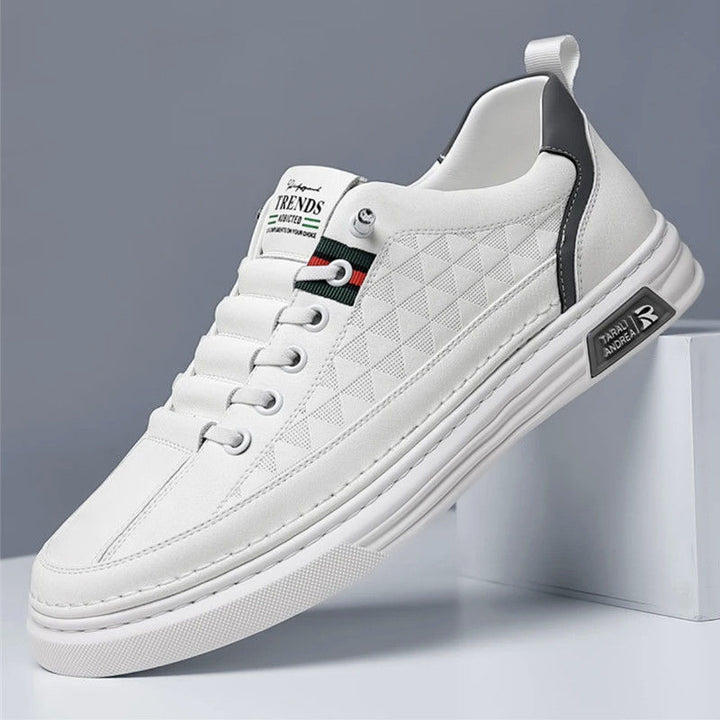 Herren Low-Top Sneaker mit gestepptem Rauten-Design und dicker Gummisohle Echoarhiv