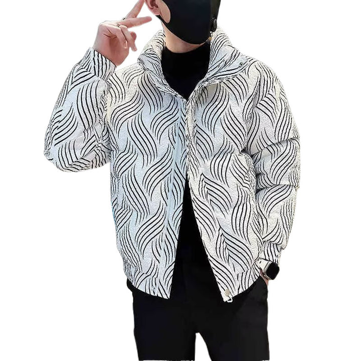 Herren Modische Steppjacke mit Wellenmuster Echo Archiv