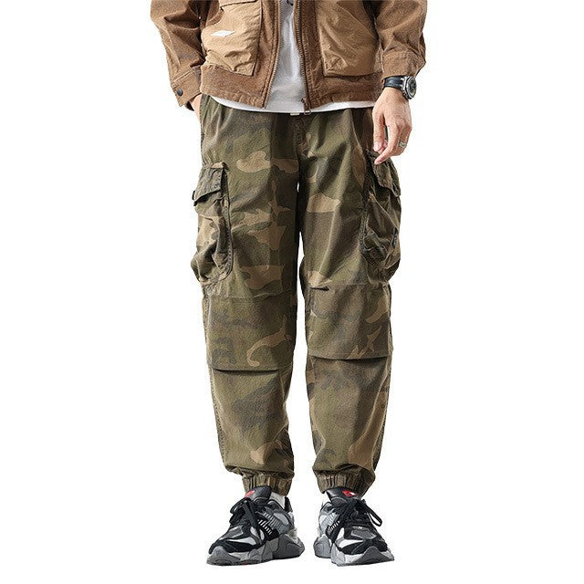 Herren Cargo-Joggerhose mit verstärkten Knien, Multifunktions-Taschen und Kordelbund Echo Archiv