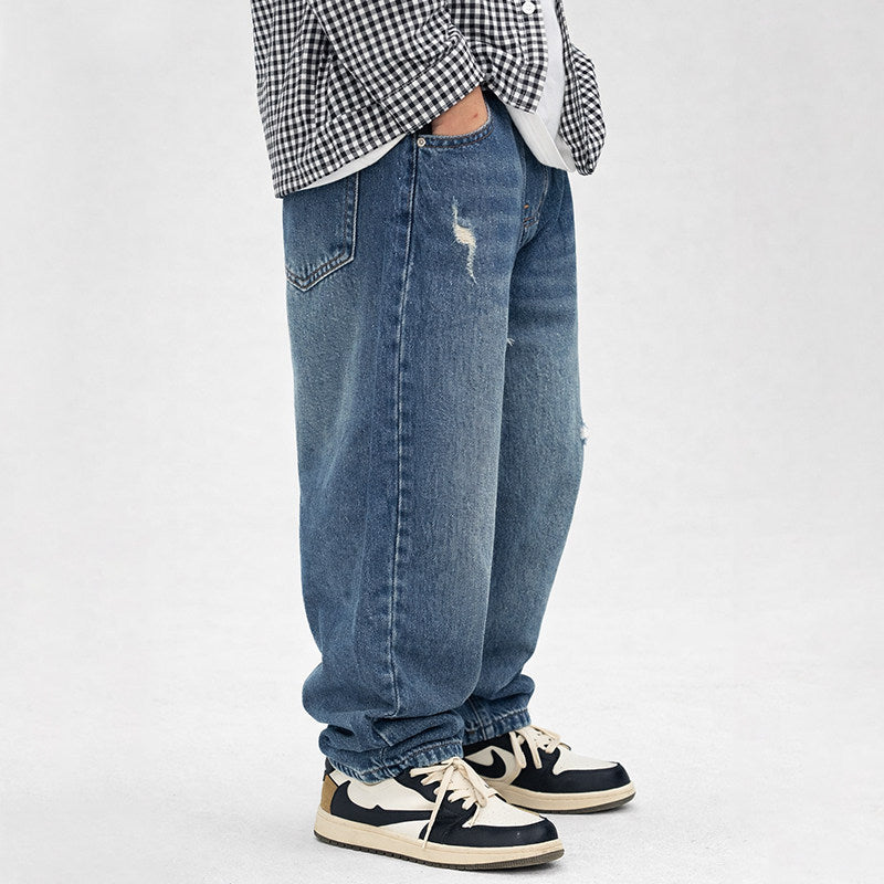 Unisex lässige weit geschnittene Jeans mit elastischem Bund Echo Archiv