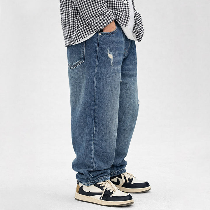 Unisex lässige weit geschnittene Jeans mit elastischem Bund Echo Archiv