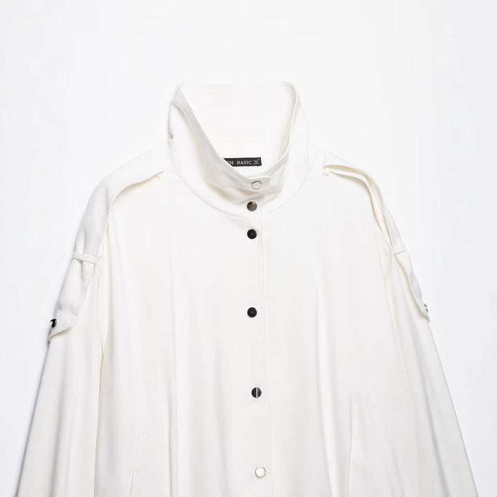 Damen Oversize-Blousonjacke mit Stehkragen und Druckknopffront Echo Archiv