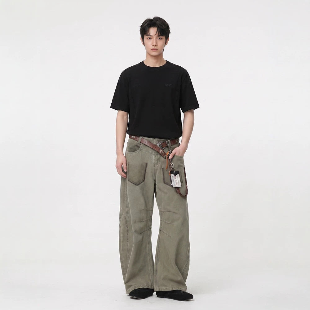 Unisex Oversized Baumwoll-T-Shirt mit Rundhalsausschnitt und verlängertem Saum Echo Archiv