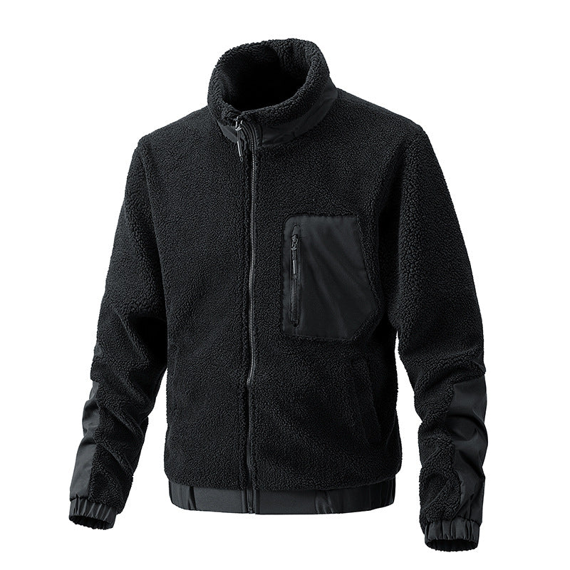 Herren Gemütliche Fleecejacke mit Stehkragen Echo Archiv